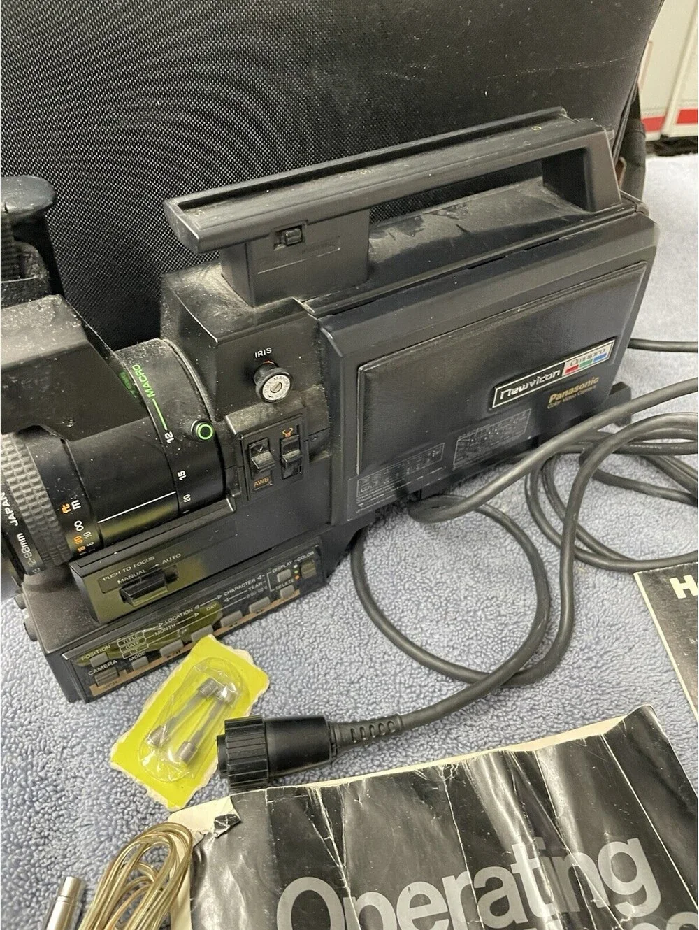Vintage Panasonic PK-957 Newvicon Color Video Camera  Untested W/ Case & Instruc